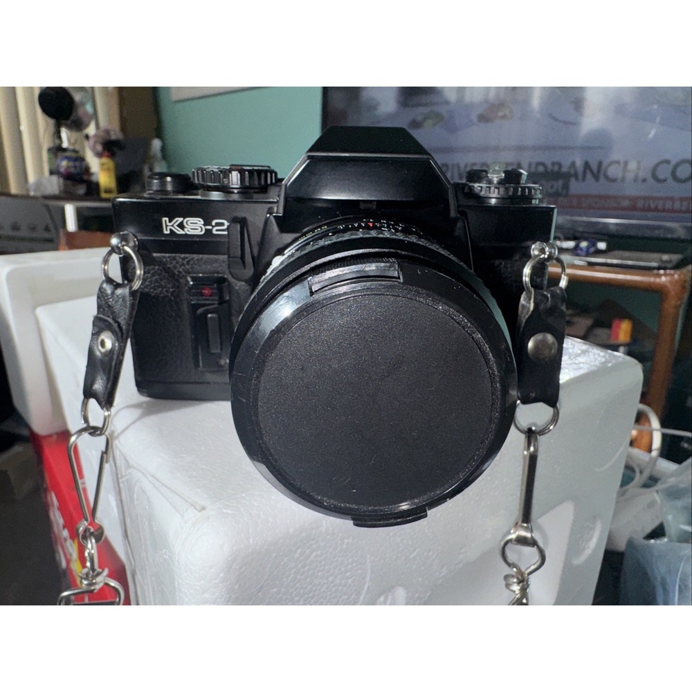 Sears KS-2 35mm Film SLR Camera w/ Sears 50mm f1.7 35mm 28mm Lens Flash Bag EUC - Picture 2 of 16